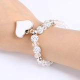 New Fashion Geometric Beaded Women Heart Bracelets Simple Stone Bead Charm Bracelets & Bangles For Women Jewelry Gift