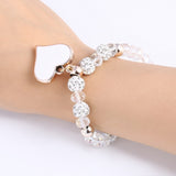 ZOSHI Crystal Butterful Bracelet & Bangle Elastic Heart Bracelets For Women Handmade Shambhala Beads pulseira masculina