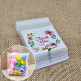 100Pcs Christmas Cookie Candy Package Gifts Bag DIY Self Adhesive OPP Bags For Xmas Home Party Packing Decoration Baking Supply