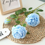 Christmas Gift beautiful rose peony artificial silk flowers small bud wedding bouquet for home decoration long fake flowers outdoor backdrop