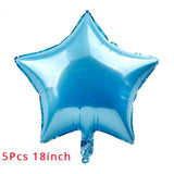 WEIGAO Blue One Foil Balloons Set First Birthday Decor One Year Old Number Balloons Baby Shower Boy 1st Birthday Decor Supplies