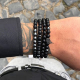 2023 New Fashion Men Bracelet Sets Trendy Handmade Classic Strand Stone Beaded Bracelet For Men Jewelry Gift Pulsera Hombre