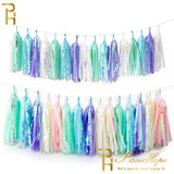 Back to college decoration   Cifeeo  Wedding Decoration Iridescent Paper Tassel Garland For Mermaid Baptism Birthday Baby Shower Decorations Unicorn Party