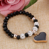 ZOSHI Crystal Butterful Bracelet & Bangle Elastic Heart Bracelets For Women Handmade Shambhala Beads pulseira masculina