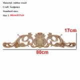 Floral Wood Carved Corner Applique Vintage Wooden Carving Decal For Furniture Cabinet Door Frame Wall Home Decor Crafts