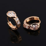 New Multicolor Zircon Circle Earring for Women Fashion Round Small Hoop Earring Set Party Wedding Jewelry Gifts  brincos