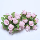 Cifeeo 36/72/144pcs Mini Artificial Flower Silk Rose Flower Bouquet for Wedding Party Home Decoration DIY Wreath Scrapbook accessories