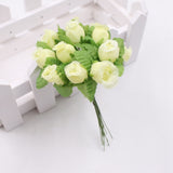 Cifeeo 36/72/144pcs Mini Artificial Flower Silk Rose Flower Bouquet for Wedding Party Home Decoration DIY Wreath Scrapbook accessories