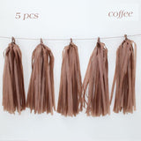 Cifeeo  5Pcs Wedding Decoration  Rose Gold Tissue Paper Tassels Garland Bachelorette Birthday Party Baby Shower Anniversary Decor