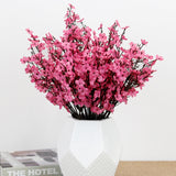 Christmas Gift silk white cherry blossom artificial flowers artificial flowers bouquet for wedding home room decoration babysbreath wholesale