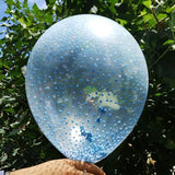 50pcs 10pcs 5pcs 9 Color Inflatable Confetti Balloon Ball Baby Shower 12inch Latex Clear Ballon Birthday Party Decoration Ballon