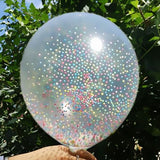 50pcs 10pcs 5pcs 9 Color Inflatable Confetti Balloon Ball Baby Shower 12inch Latex Clear Ballon Birthday Party Decoration Ballon