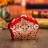 Cifeeo 50Pcs/set Red Heart Laser Cut Hollow Carriage Favors Gifts Candy Boxes With Ribbon Baby Shower Wedding Party Supplies