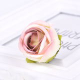 Cifeeo 5Pcs 4cm Artificial silk Rose flower head for wedding Home decoration DIY wreath scrapbook Craft Fake Flowers