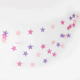 Cifeeo  22PC/Lot 4M Paper Banner Gold/Silver/Blue/Pink Glitter Star Paper Garland Banner Birthday/Wedding Party Home Decoration Supplies