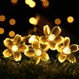 Christmas Gift Solar String Lights 12m100led Peach Flower Waterproof Outdoor Decoration Lighting Fariy Christmas Lights Wedding party Garden