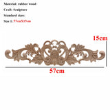 Floral Wood Carved Corner Applique Vintage Wooden Carving Decal For Furniture Cabinet Door Frame Wall Home Decor Crafts