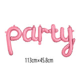 Christmas Gift Pink Script Love Hello Party Letter Foil Balloons Wedding Decoration Hawaiian Party Kids Birthday Pool Party Balloon Accessories