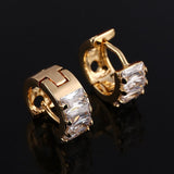 Fashion Design Small Huggie  Hoop Earrings for Womens Paved Zirconia Crystal Stone Earing Jewelry pendientes mujer moda