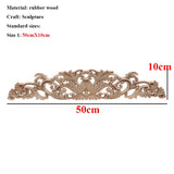 Floral Wood Carved Corner Applique Vintage Wooden Carving Decal For Furniture Cabinet Door Frame Wall Home Decor Crafts