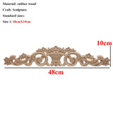 Floral Wood Carved Corner Applique Vintage Wooden Carving Decal For Furniture Cabinet Door Frame Wall Home Decor Crafts