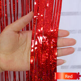 Back to school supplies Cifeeo  2-4M Photo Booth Backdrop Tinsel Glitter Curtain Metallic Foil Backdrop Rain Curtain Baby Shower Wedding Party Decoration Drapes