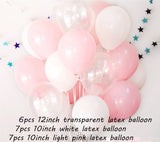 20pcs12-inch Ink-blue Transparent Star Latex Balloon Happy Birthday 2.2g Pink White Helium Balloon Wedding Party Decor Supplies