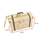 10pcs Creative Mini Suitcase Gift Box Favor Candy Box Candy Packaging Carton Chocolate Box Wedding Birthday Event Party Supplies