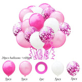 1 Set Metallic Confetti Air Balloons With Ribbon Birthday Party Helium Balloon Decorations Wedding Festival Balon Party Supplies