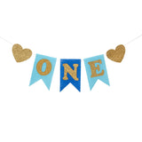 Christmas Gift Baby 1st Birthday Banner Flag Monthly ONE Year Bunting Garland Baby Shower Boy Girl First Happy Birthday Party Decorations Kids