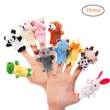 10pcs/set Cartoon Animal Finger Puppet Baby Plush Toys for Children Lovely Kids Plush Toys  Baby Favor Dolls vingerpoppetjes