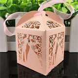 50pcs Laser Cut Candy Box Bride and Groom Wedding Gift Favor Boxes Packing Favors and Gifts Wedding Event Party Favor Decoration