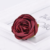 Cifeeo 5Pcs 4cm Artificial silk Rose flower head for wedding Home decoration DIY wreath scrapbook Craft Fake Flowers