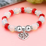 ZOSHI Crystal Butterful Bracelet & Bangle Elastic Heart Bracelets For Women Handmade Shambhala Beads pulseira masculina