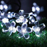 Christmas Gift Solar String Lights 12m100led Peach Flower Waterproof Outdoor Decoration Lighting Fariy Christmas Lights Wedding party Garden