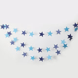 Cifeeo  22PC/Lot 4M Paper Banner Gold/Silver/Blue/Pink Glitter Star Paper Garland Banner Birthday/Wedding Party Home Decoration Supplies