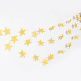 Cifeeo  22PC/Lot 4M Paper Banner Gold/Silver/Blue/Pink Glitter Star Paper Garland Banner Birthday/Wedding Party Home Decoration Supplies