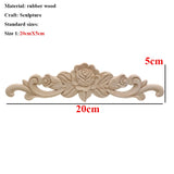 Floral Wood Carved Corner Applique Vintage Wooden Carving Decal For Furniture Cabinet Door Frame Wall Home Decor Crafts