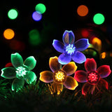 Christmas Gift Solar String Lights 12m100led Peach Flower Waterproof Outdoor Decoration Lighting Fariy Christmas Lights Wedding party Garden