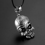 Christmas Gift Car Pendant Personality Metal Skull Rear View Mirror Decoration Hanging Charm Punk Auto Interior Skeleton Ornaments Accessories