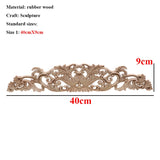 Floral Wood Carved Corner Applique Vintage Wooden Carving Decal For Furniture Cabinet Door Frame Wall Home Decor Crafts