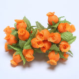 Cifeeo 36/72/144pcs Mini Artificial Flower Silk Rose Flower Bouquet for Wedding Party Home Decoration DIY Wreath Scrapbook accessories