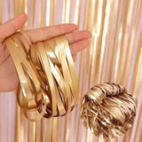 Back To School Cifeeo   2M-3M Champagne Gold Matte Party Backdrop Fringe Tinsel Foil Curtains Adult Happy Birthday Wedding Decoration Photo Booth Drape