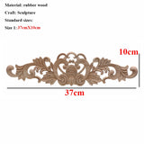 Floral Wood Carved Corner Applique Vintage Wooden Carving Decal For Furniture Cabinet Door Frame Wall Home Decor Crafts