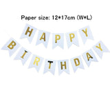 Cifeeo 1set Happy Birthday Banner Baby Shower Themes Birthday Party Decorations Kids Photo Booth Happy Birthday Bunting Garland Flags