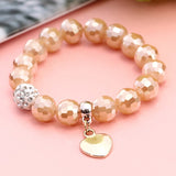 ZOSHI Crystal Butterful Bracelet & Bangle Elastic Heart Bracelets For Women Handmade Shambhala Beads pulseira masculina