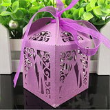 50pcs Laser Cut Candy Box Bride and Groom Wedding Gift Favor Boxes Packing Favors and Gifts Wedding Event Party Favor Decoration