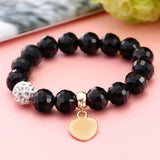 ZOSHI Crystal Butterful Bracelet & Bangle Elastic Heart Bracelets For Women Handmade Shambhala Beads pulseira masculina