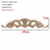 Floral Wood Carved Corner Applique Vintage Wooden Carving Decal For Furniture Cabinet Door Frame Wall Home Decor Crafts