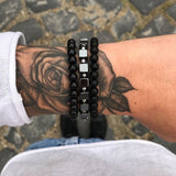 2023 New Fashion Men Bracelet Sets Trendy Handmade Classic Strand Stone Beaded Bracelet For Men Jewelry Gift Pulsera Hombre